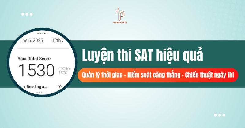Luyện thi SAT hiệu quả: Quản lý thời gian – Kiểm soát căng thẳng – Chiến thuật ngày thi
