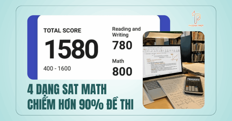 4 DẠNG SAT MATH CHIẾM HƠN 90% ĐỀ THI