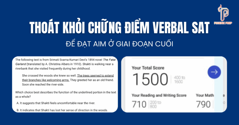 Thoát Khỏi Chững Điểm Verbal SAT Để Đạt Aim Ở Giai Đoạn Cuối